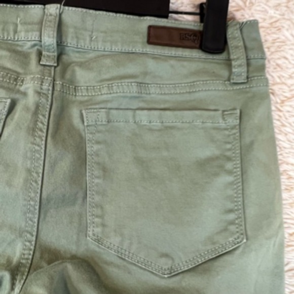 Rsq‎ Womens Miami Jeggings Green Pockets Ankle Zipper Flat Front Denim Juniors 7 - Picture 10 of 12